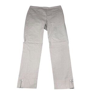 Elliott Lauren‎ Womens Gray Straight-Leg Pants Size 2 Adjustable Hem Made In USA